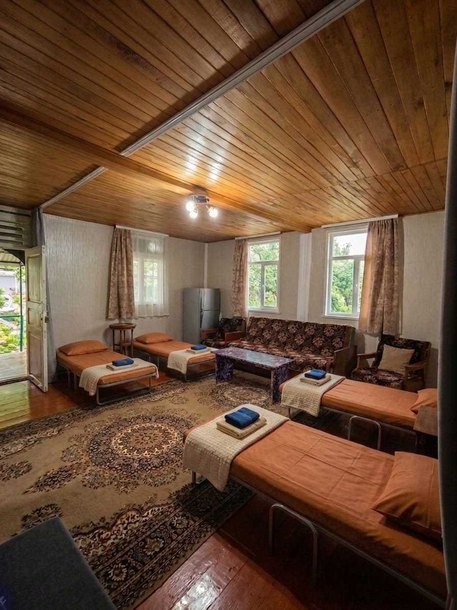 VL Guest House room with terrace — private balcony overlooking Debed Canyon